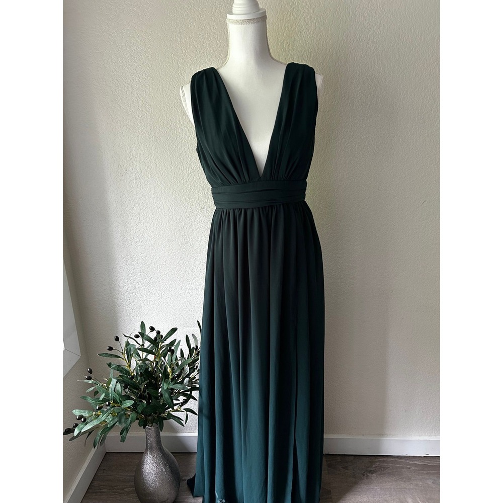 Forest Ceremony | Maniju Emerald Convertible Bridesmaid Dress | Size S